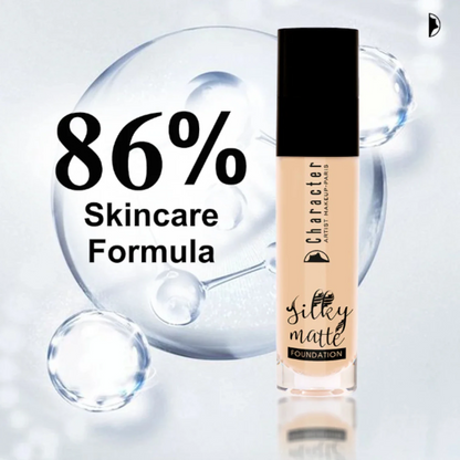 Character Silky Matte Foundation - Haifa (SMF002) | Water-Based, Oil-Free, 86% Skincare Formula, Long-Lasting 8-Hour Coverage, Hydrating & Anti-Inflammatory - Damoo