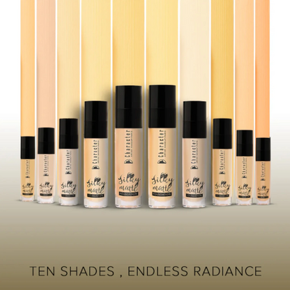 Character Silky Matte Foundation - Haifa (SMF002) | Water-Based, Oil-Free, 86% Skincare Formula, Long-Lasting 8-Hour Coverage, Hydrating & Anti-Inflammatory - Damoo