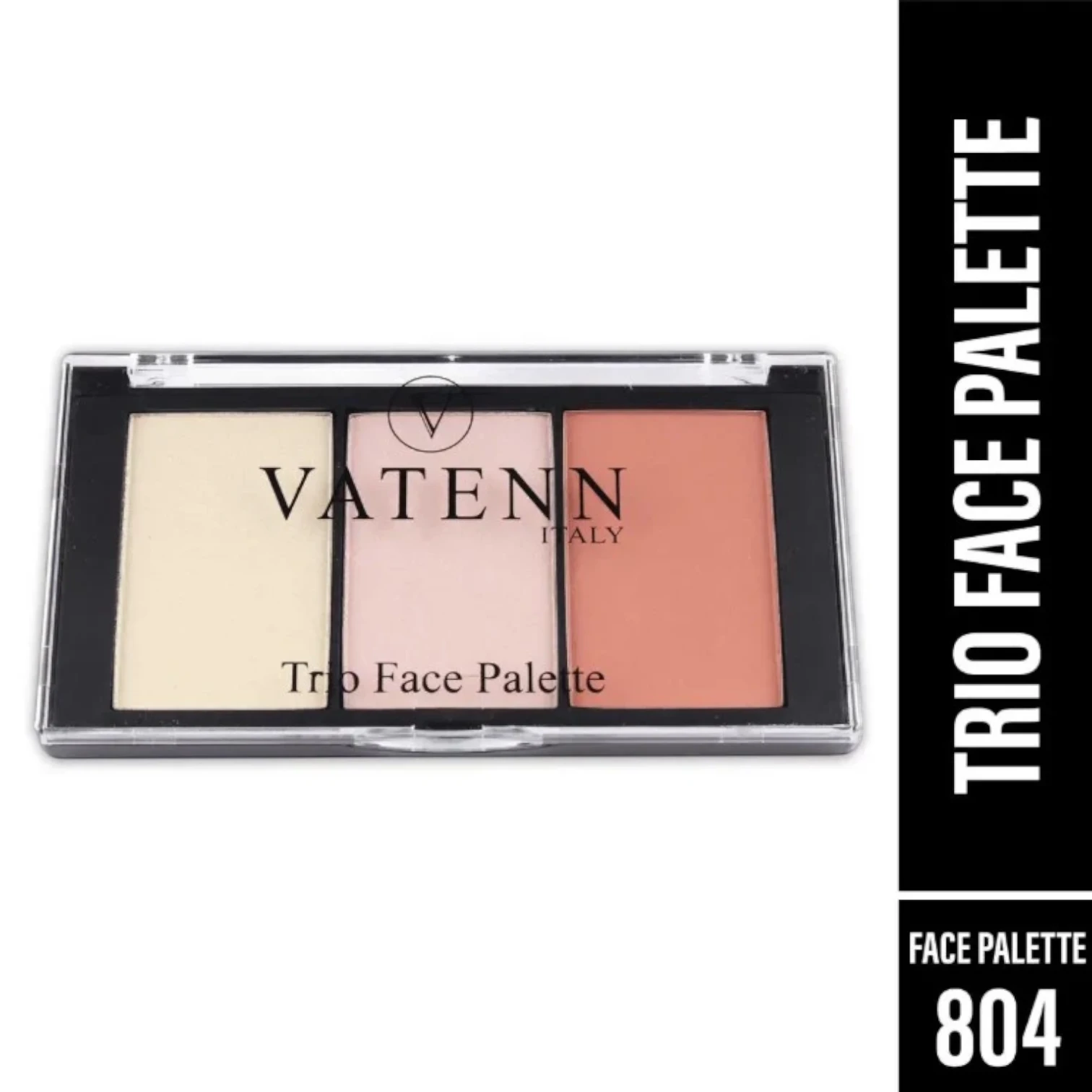Vatenn Italy Trio Face Palette TFP804 Star Dust | Highlighter, Blush & Contour | Travel-Friendly Face Makeup Palette Made in Italy - Damoo