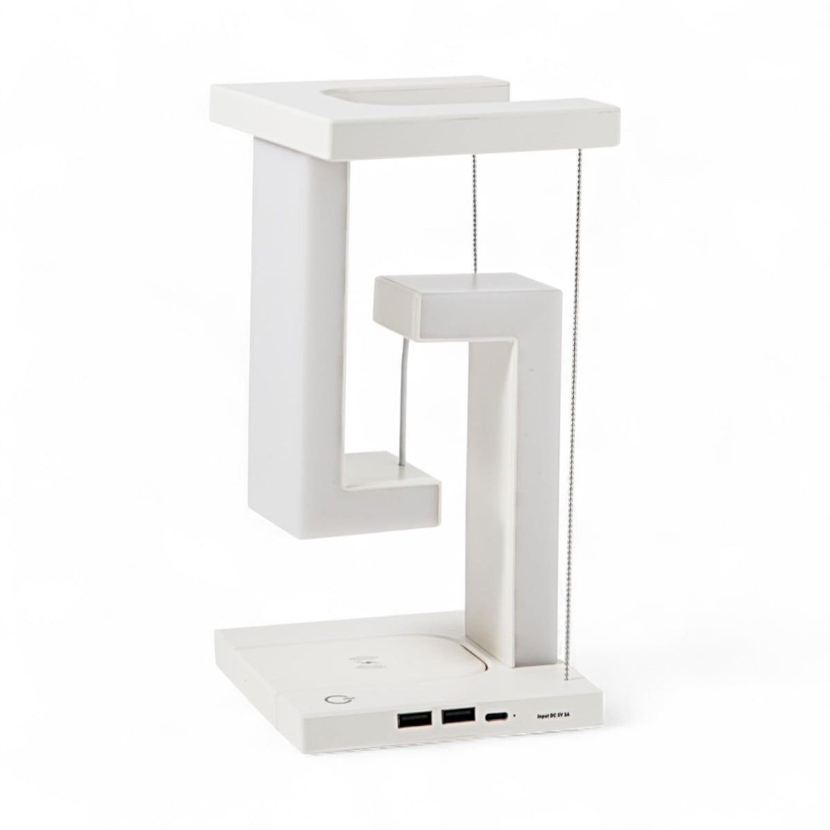 Tensegrity Smart LED Desk Lamp with Wireless Charging – Minimalist Suspended Design, Touch Control, Type-C Fast Charge, and Dual USB Ports for Office, Bedroom & Study - Damoo