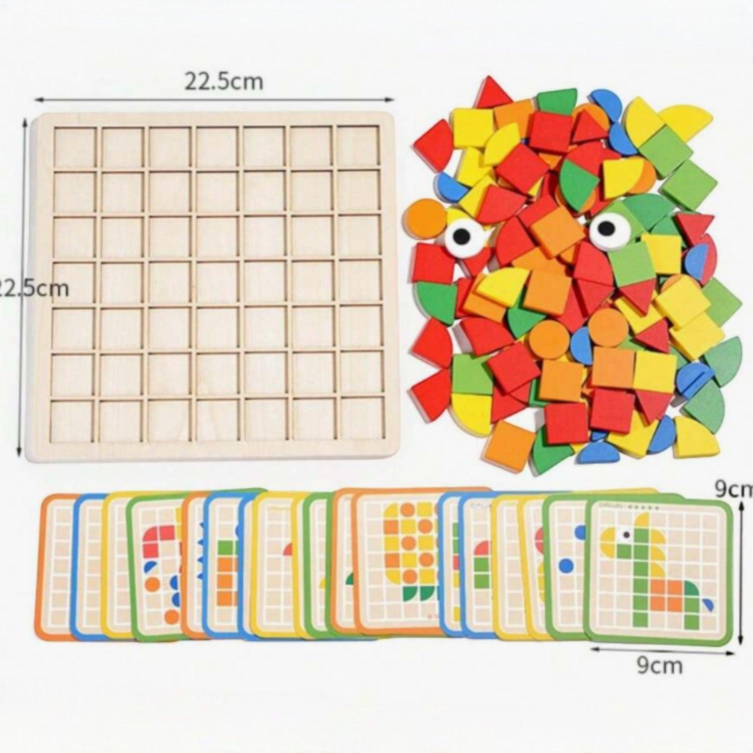 BMT 3D Mosaic Puzzle Wooden Building Blocks Toy – 120 Pcs Montessori Early Educational Set with Sticks, Rings, Pattern Cards & Storage Bag | Creative STEM Learning Toy for Kids Ages 3+ - Damoo