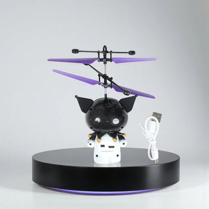 Kuromi Voladora Sensorial Superhero Flying Helicopter Toy | USB Rechargeable Induction Suspension Aircraft | Avengers Characters | Fun Gift for Kids 6+