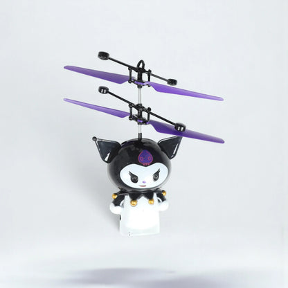 Kuromi Voladora Sensorial Superhero Flying Helicopter Toy | USB Rechargeable Induction Suspension Aircraft | Avengers Characters | Fun Gift for Kids 6+