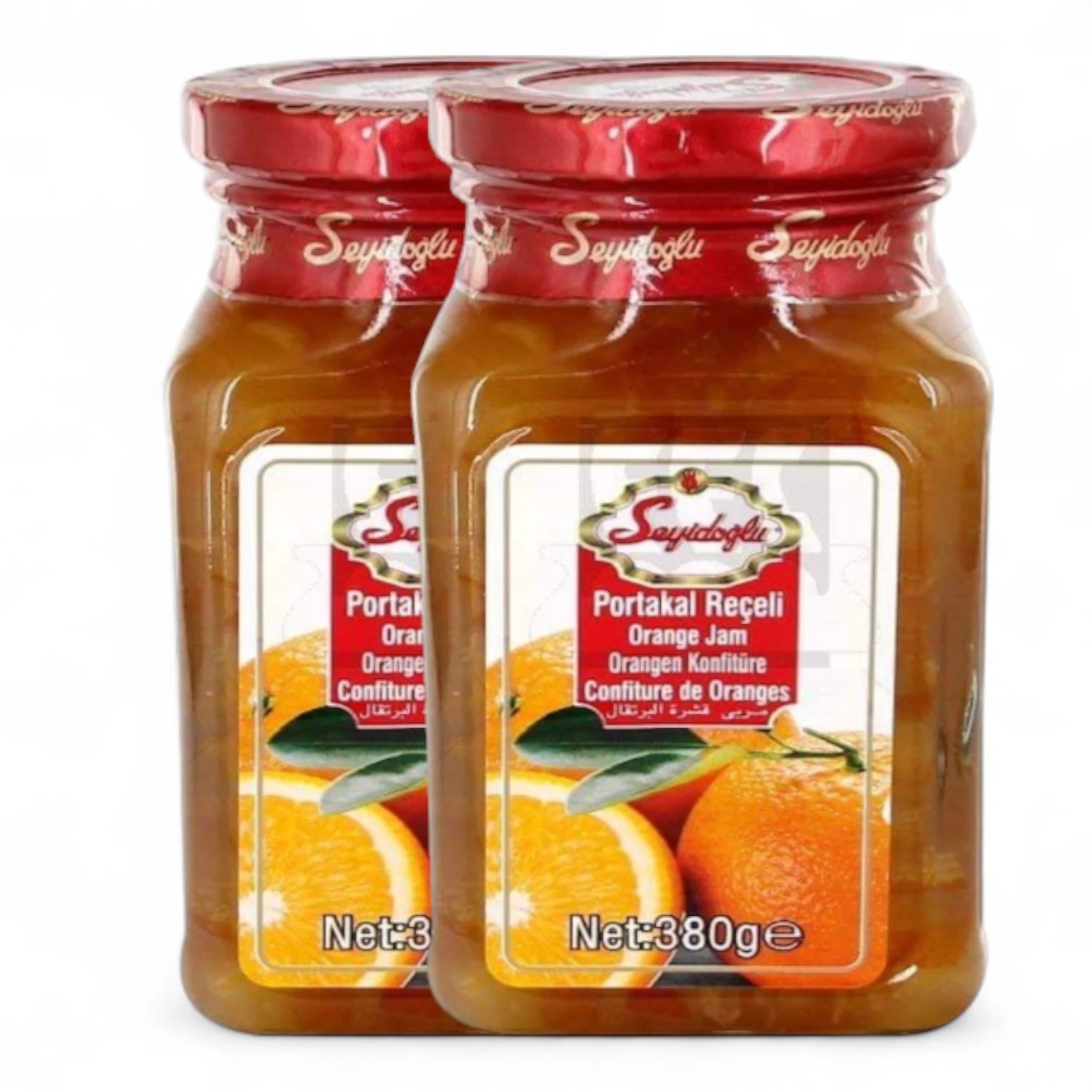 Seyidoglu Orange Jam – Pack of 2 x 380g | Traditional Turkish Citrus Preserve Made with Real Oranges | Zesty & Flavorful Spread for Toast, Pastries & More - Damoo