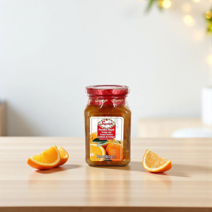 Seyidoglu Orange Jam – Pack of 2 x 380g | Traditional Turkish Citrus Preserve Made with Real Oranges | Zesty & Flavorful Spread for Toast, Pastries & More - Damoo