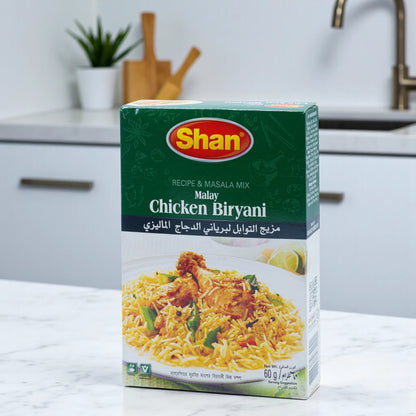 Shan Malay Chicken Biryani Masala Mix – 60g – Authentic Malaysian Biryani Spice Blend – Easy & Flavorful Biryani at Home – Halal & Vegetarian - Damoo