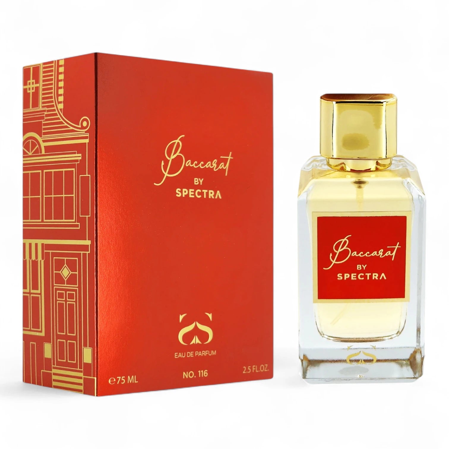 Spectra 116 Baccarat Eau De Parfum – 75ml Unisex Floral & Amber Fragrance, Long-Lasting Sophisticated Scent for Fall, Spring & Winter - Damoo