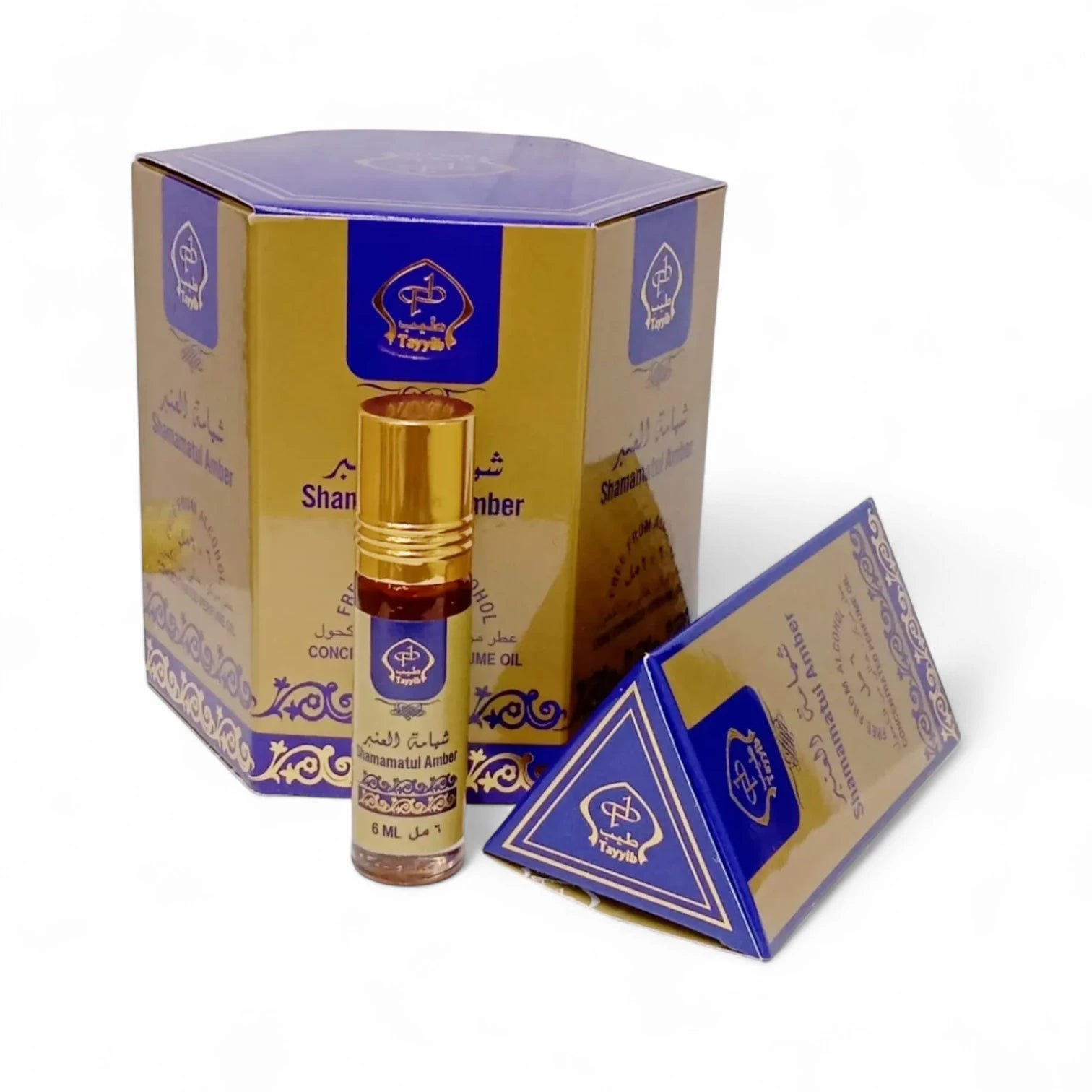 Tayyib Shamamatul Amber Attar – Non-Alcoholic Natural Fragrance | Long-Lasting & Elegant Scent - Damoo