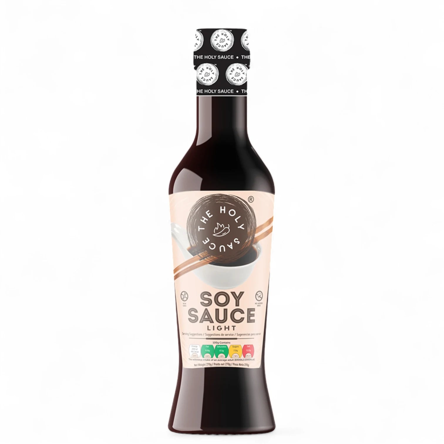 The Holy Sauce Light Soy Sauce – 280g | Naturally Brewed, No MSG | Mild, Savory Flavor for Everyday Cooking, Stir-Fries & Marinades - Damoo