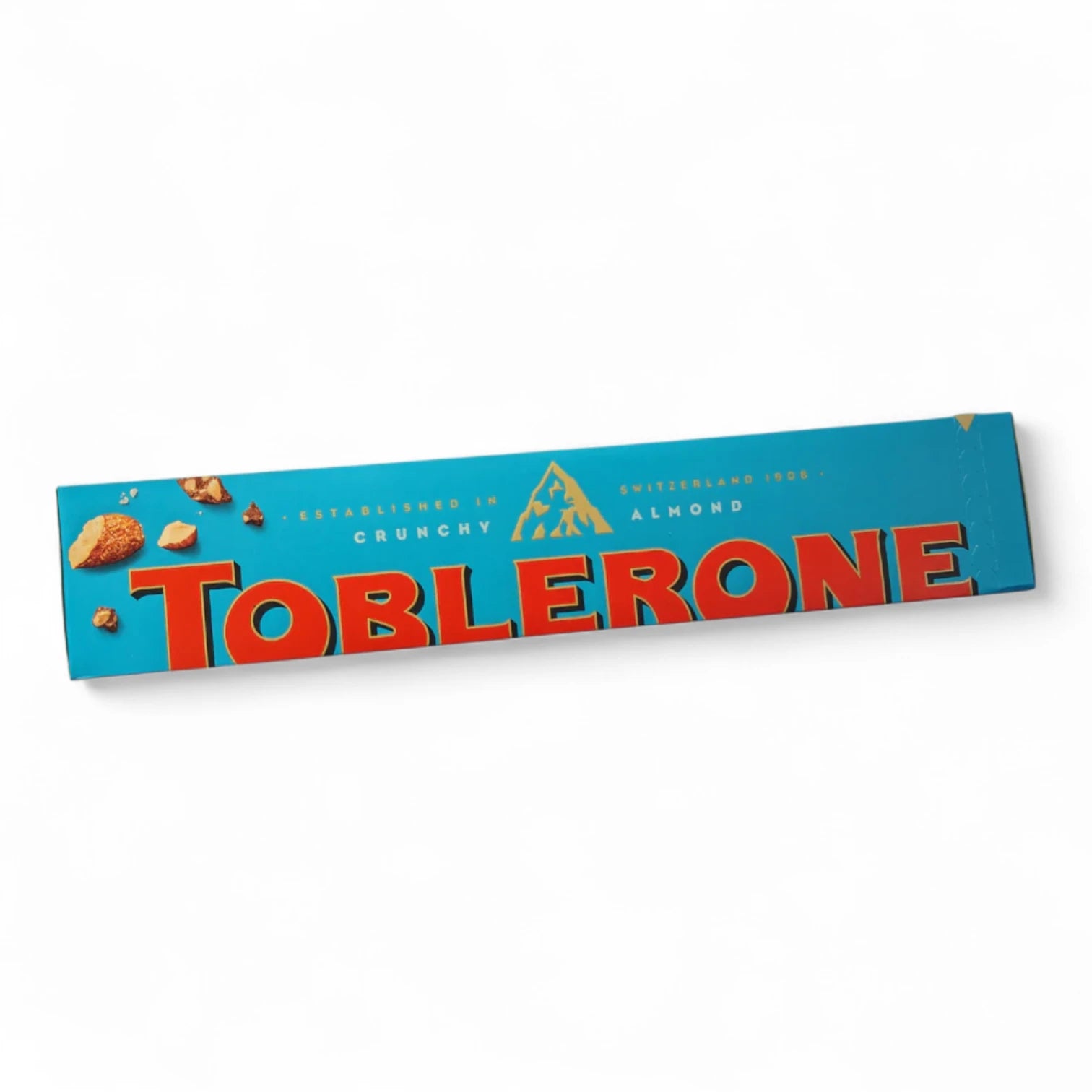 Toblerone Crunchy Almond Chocolate Bar 360g – Swiss Milk Chocolate with Caramelized Almonds & Honey-Almond Nougat | Zoom-In Edition, Large Gift Bar by Mondelez - Damoo