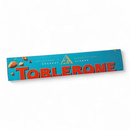 Toblerone Crunchy Almond Chocolate Bar 360g – Swiss Milk Chocolate with Caramelized Almonds & Honey-Almond Nougat | Zoom-In Edition, Large Gift Bar by Mondelez - Damoo