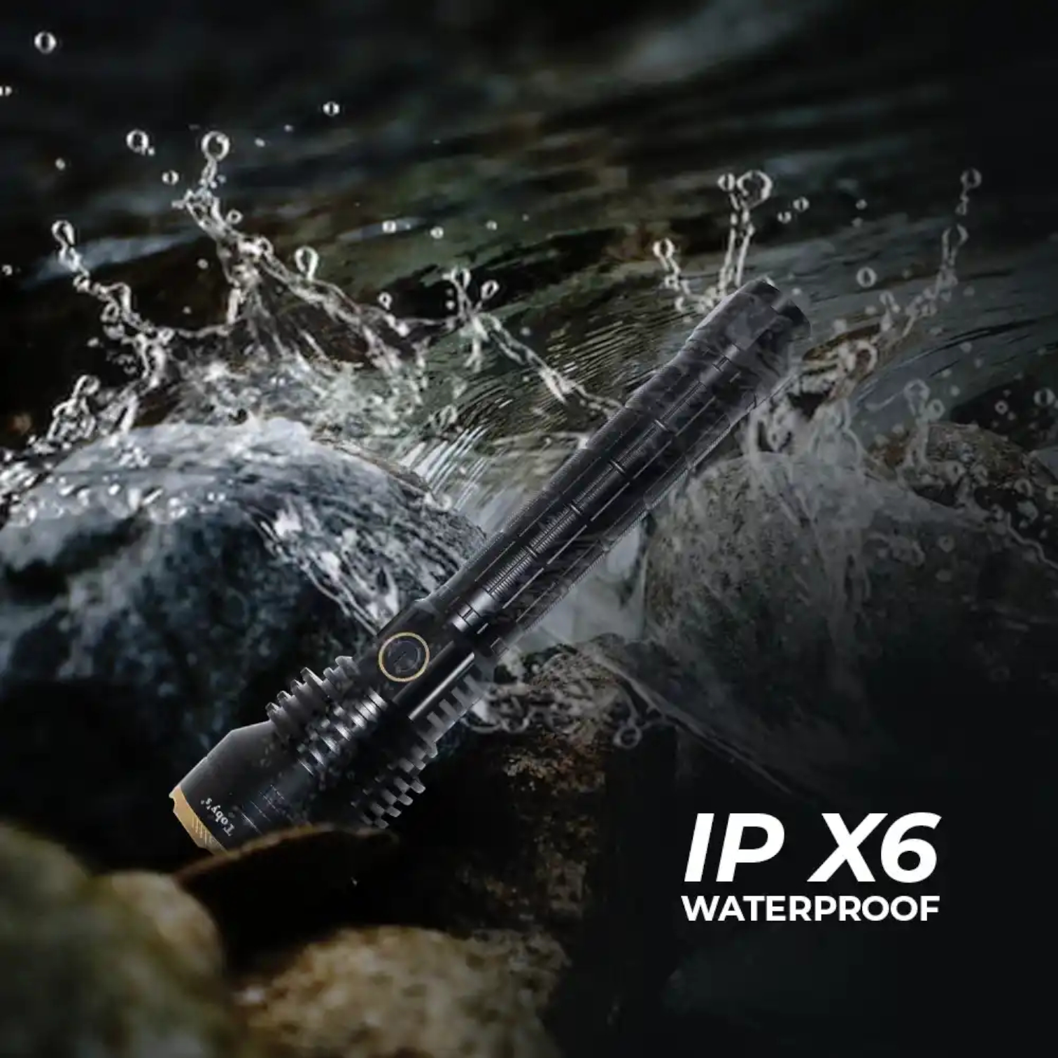 Toby’s Torch 105 LED Flashlight – 3000 Lumens Ultra Bright Rechargeable Torch with USB Charging, 4 Light Modes, IPX5 Waterproof – Durable Flashlight for Camping, Hiking, Household & Emergency Use