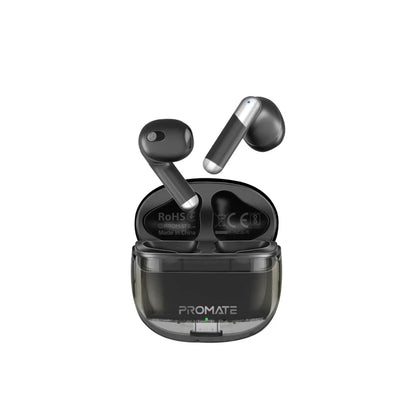 Promate Lush-Pro TWS Earbuds with IntelliTouch, Bluetooth 5.4, Dual Mic, 6H Playtime, 35H Standby, IPX4 Water-Resistant, High-Fidelity Sound – Comfortable & Stylish Wireless Earbuds for iPhone & Android - Damoo