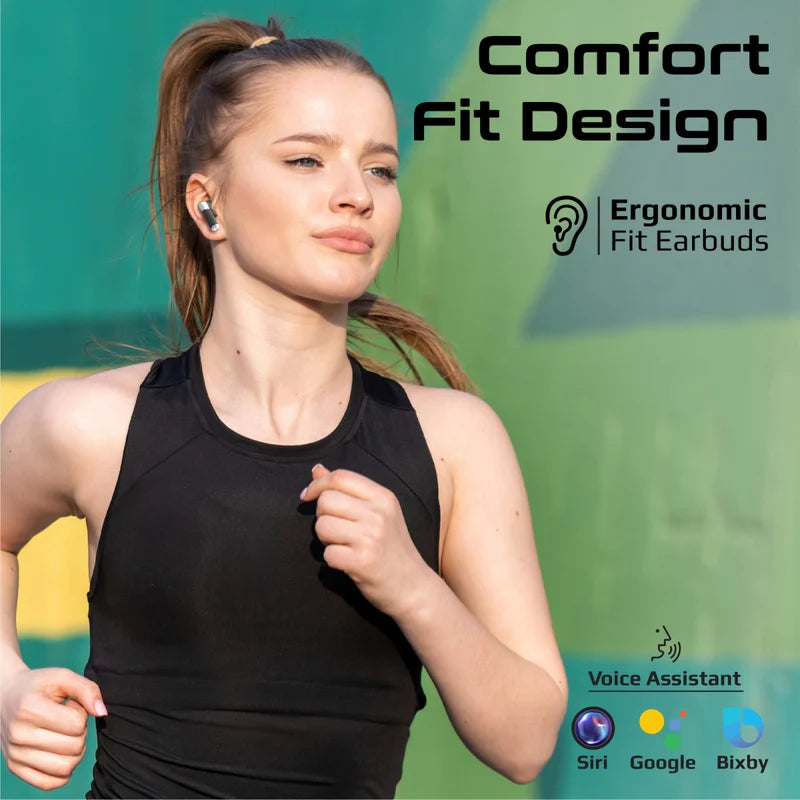 Promate Lush-Pro TWS Earbuds with IntelliTouch, Bluetooth 5.4, Dual Mic, 6H Playtime, 35H Standby, IPX4 Water-Resistant, High-Fidelity Sound – Comfortable & Stylish Wireless Earbuds for iPhone & Android - Damoo