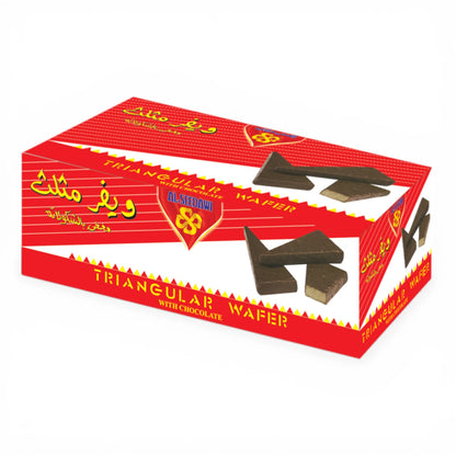 Al-Seedawi Triangular Chocolate Coated Wafer Biscuits – Crispy Layered Wafer Filled with Cream & Covered in Rich Chocolate – Crunchy Snack Treat - Damoo