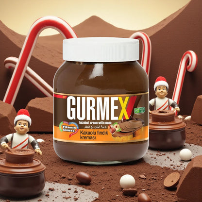 Gurmex Hazelnut Cream with Cocoa – Smooth & Creamy Chocolate Spread | Kid-Friendly, Vegetarian, Premium Quality - Damoo