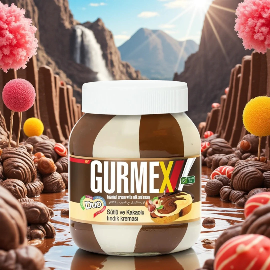 Gurmex Hazelnut Cream with Milk & Cocoa – 350g | Smooth, Nutritious Chocolate Spread | Great Taste, Kid-Friendly & Vegetarian - Damoo