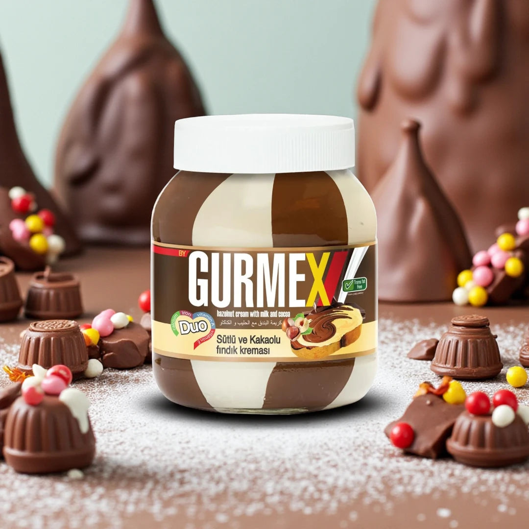 Gurmex Hazelnut Cream with Milk & Cocoa – 350g | Smooth, Nutritious Chocolate Spread | Great Taste, Kid-Friendly & Vegetarian - Damoo