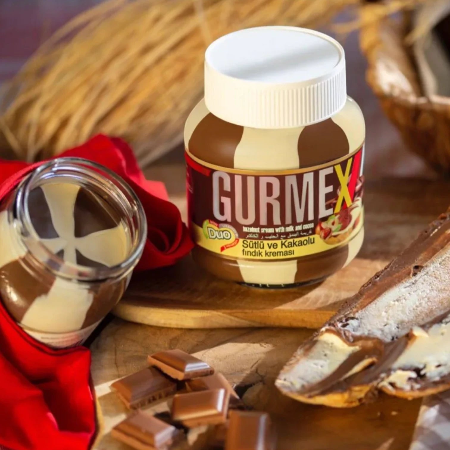 Gurmex Hazelnut Cream with Milk & Cocoa – 350g | Smooth, Nutritious Chocolate Spread | Great Taste, Kid-Friendly & Vegetarian - Damoo