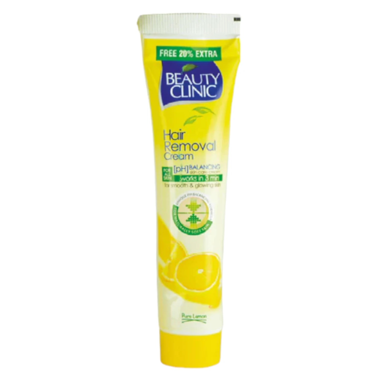 Beauty Clinic Hair Removal Cream with Lemon Extract – 120ml | Quick & Painless Hair Removal for Smooth & Glowing Skin - Damoo