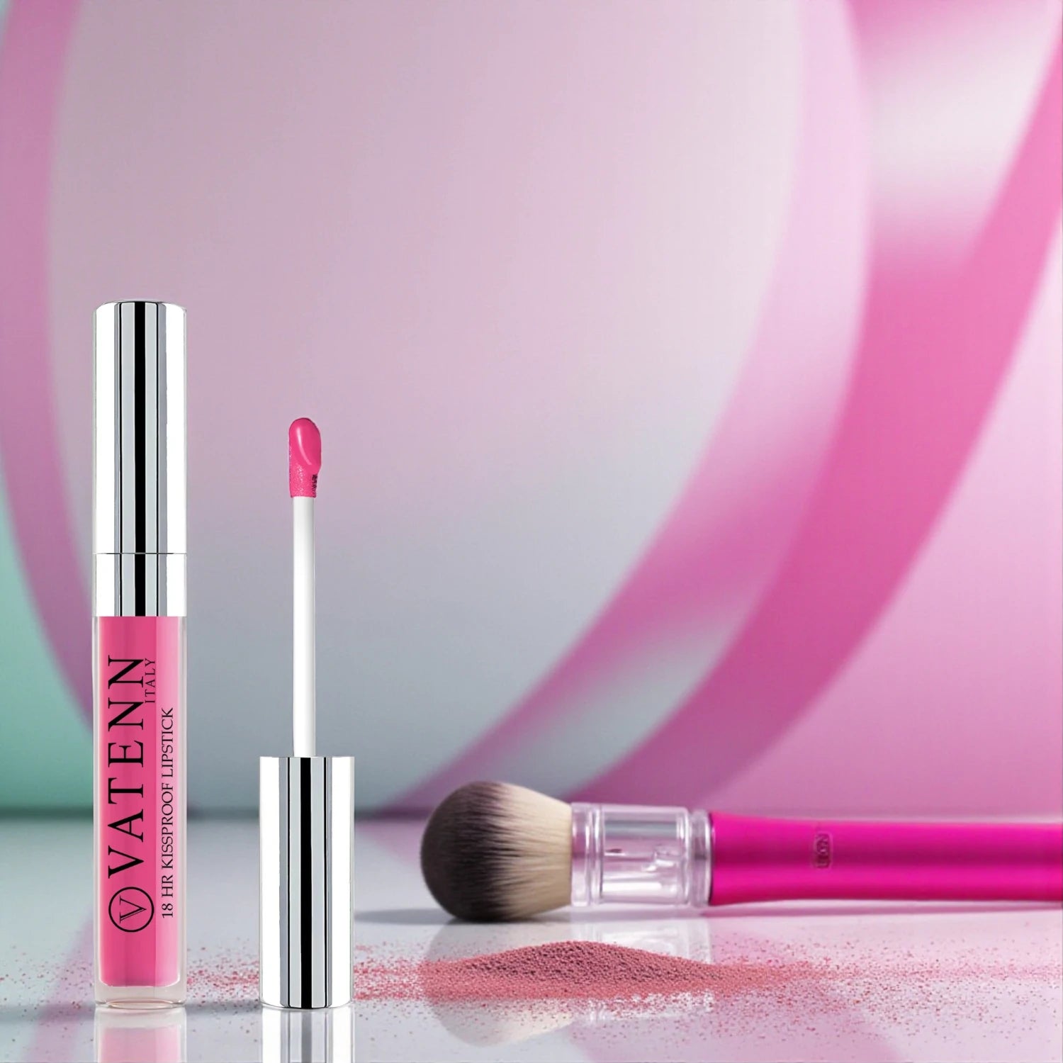 Vatenn Italy 18Hrs Kissproof Liquid Lipstick – Shade 05 Ravishing Rose. Romantic rose matte shade, waterproof & transfer-proof, with one-swipe pigment & non-drying comfort. - Damoo