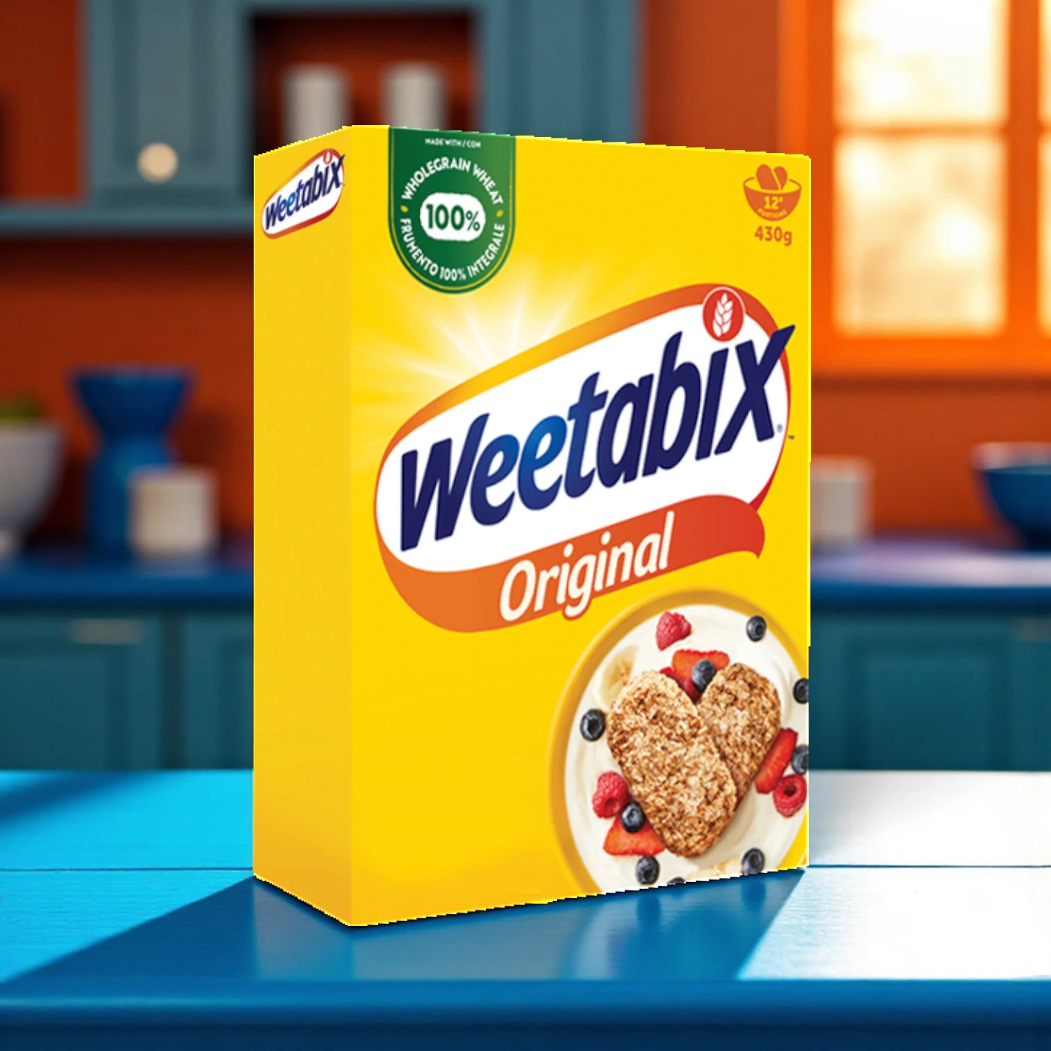 Weetabix Original Cereal – 430g | 100% Whole Grain Wheat Breakfast | High in Fibre & Vitamins | Nutritious Start to Your Day - Damoo