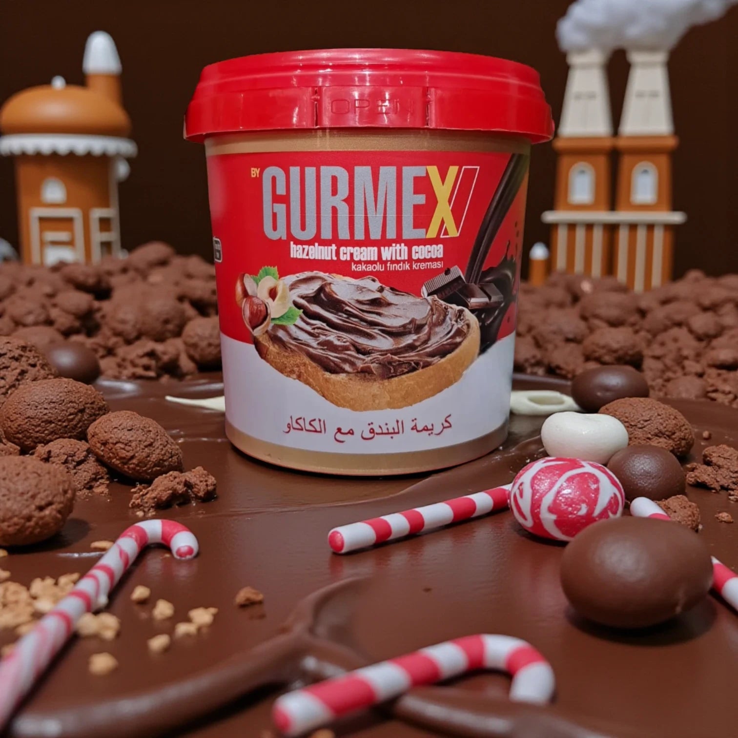 Gurmex Hazelnut Cream with Cocoa Spread – Premium Chocolate Hazelnut Spread | Rich in Vitamin A & E | 100% Vegetarian, No Preservatives - Damoo