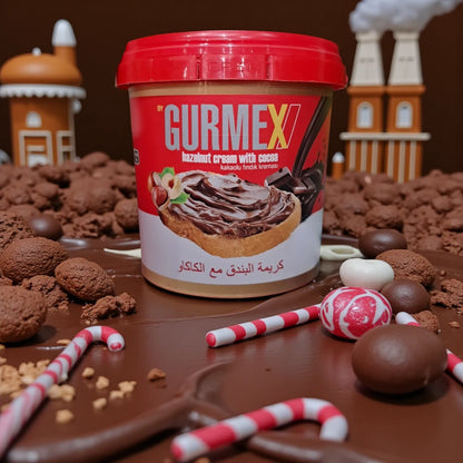 Gurmex Hazelnut Cream with Cocoa Spread – Premium Chocolate Hazelnut Spread | Rich in Vitamin A & E | 100% Vegetarian, No Preservatives - Damoo