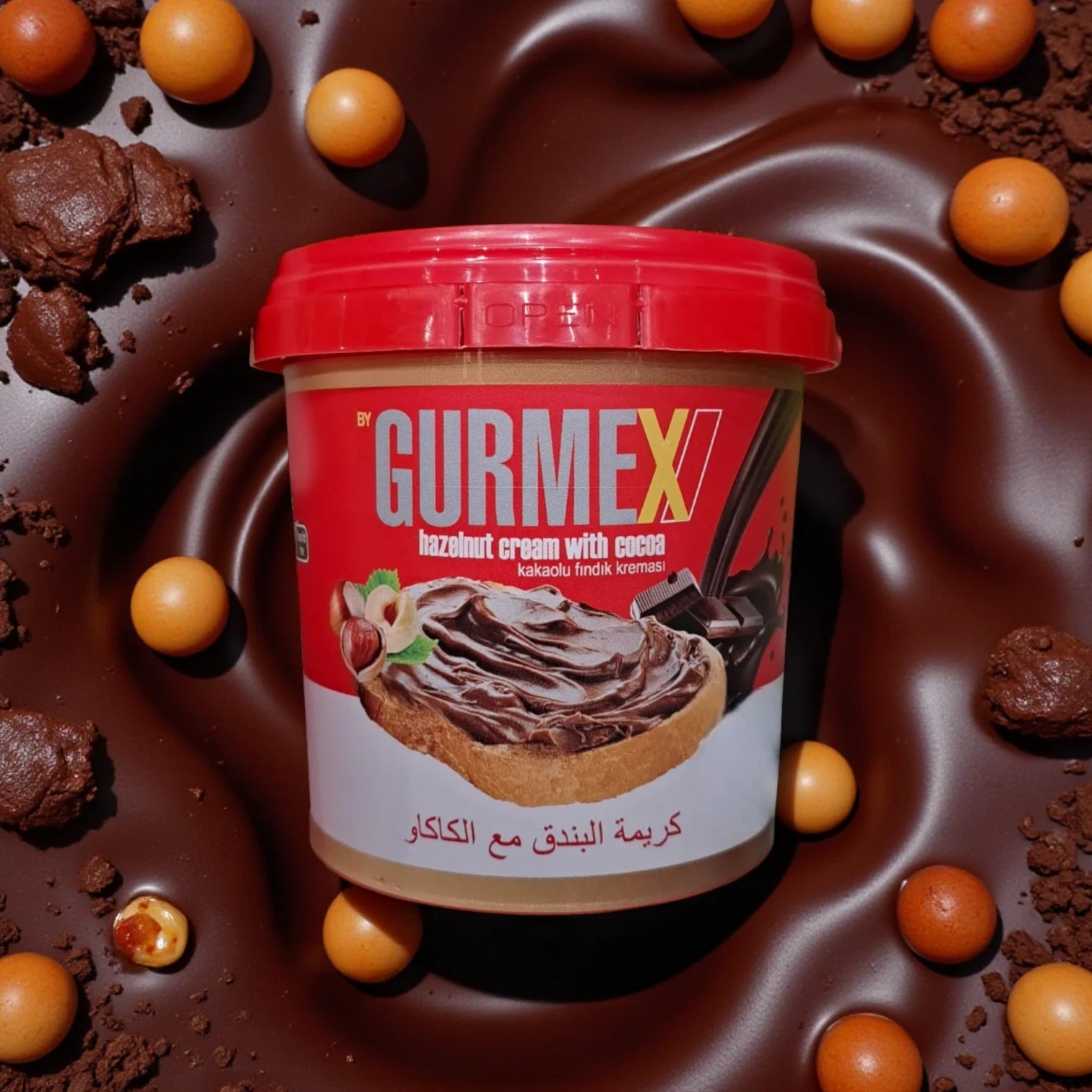 Gurmex Hazelnut Cream with Cocoa Spread – Premium Chocolate Hazelnut Spread | Rich in Vitamin A & E | 100% Vegetarian, No Preservatives - Damoo