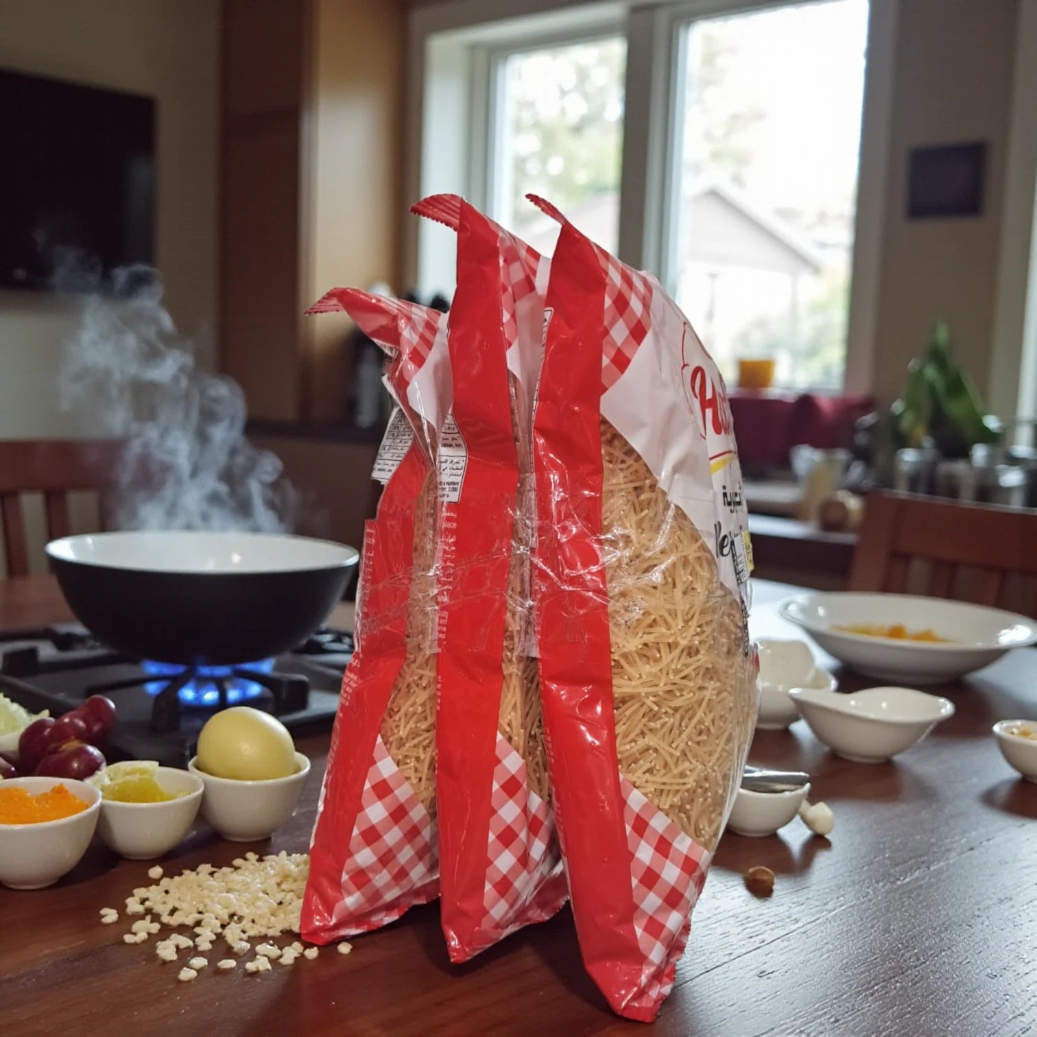 Hat Vermicelli Cut Pasta – 3 Pack x 400g | UAE-Made Short Vermicelli Noodles | Quick-Cook, Flavor-Absorbing Pasta for Soups, Salads & Savory Dishes - Damoo