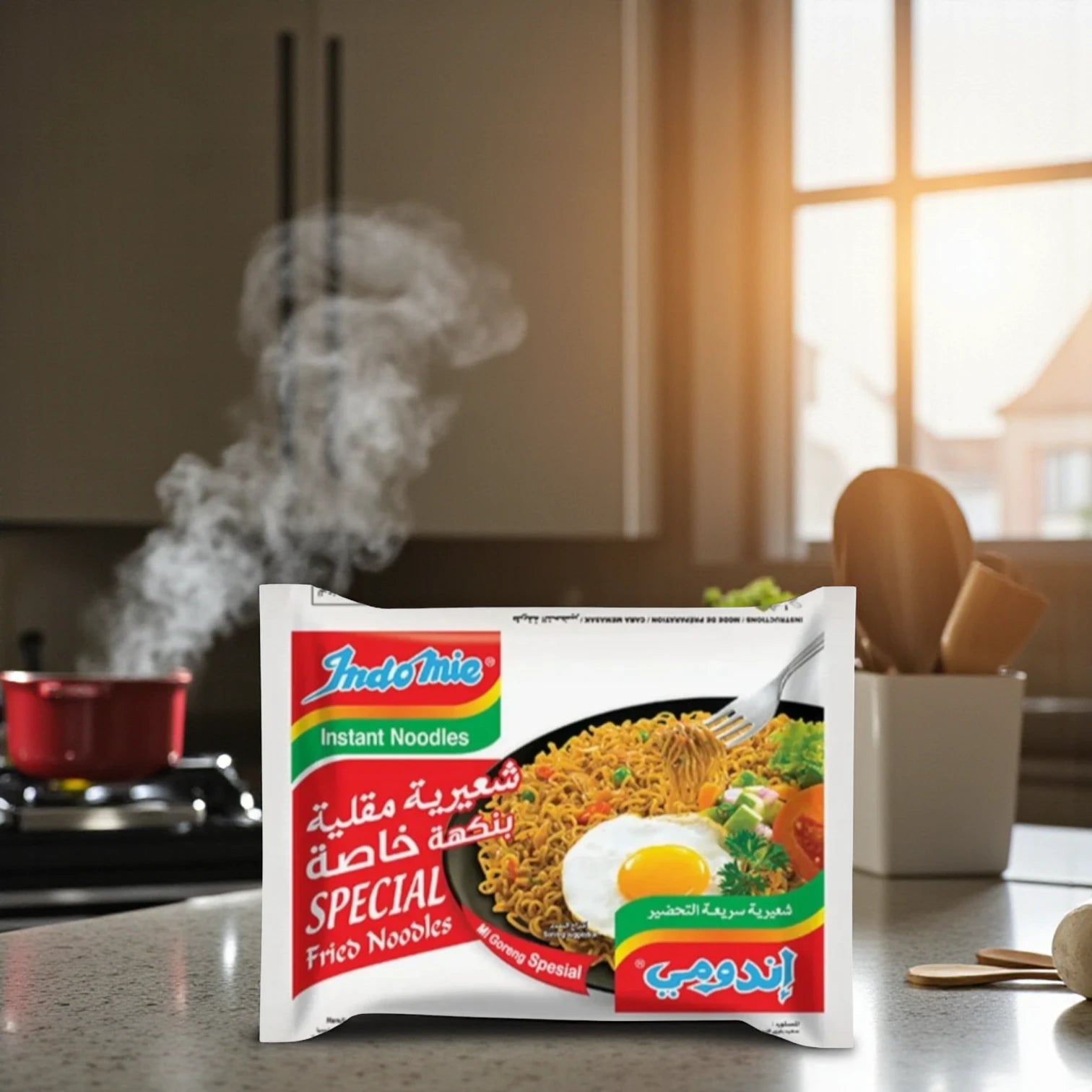 Indomie Mi Goreng Special Fried Instant Noodles | Authentic Indonesian Stir-Fry Flavor | 85g Pack | Quick & Easy Meal - Damoo
