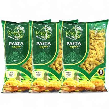 Rafaella Fusilli Pasta 400g x 3 Pack | Premium Spiral Pasta from 100% Durum Wheat Semolina | Cooks in 8 Minutes | Authentic Italian Style - Damoo