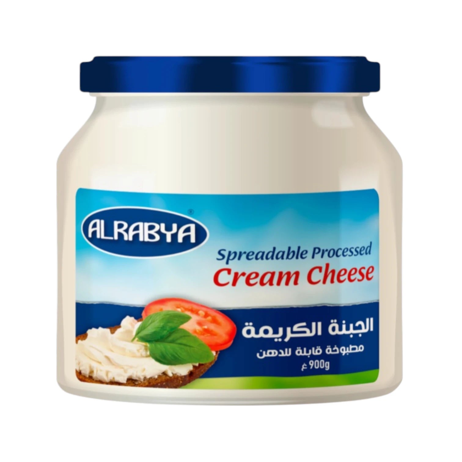 Al Rabya Spreadable Processed Cream Cheese – Glass Jar 900g | Smooth & Creamy | Ideal for Breakfast, Baking & Snacking - Damoo