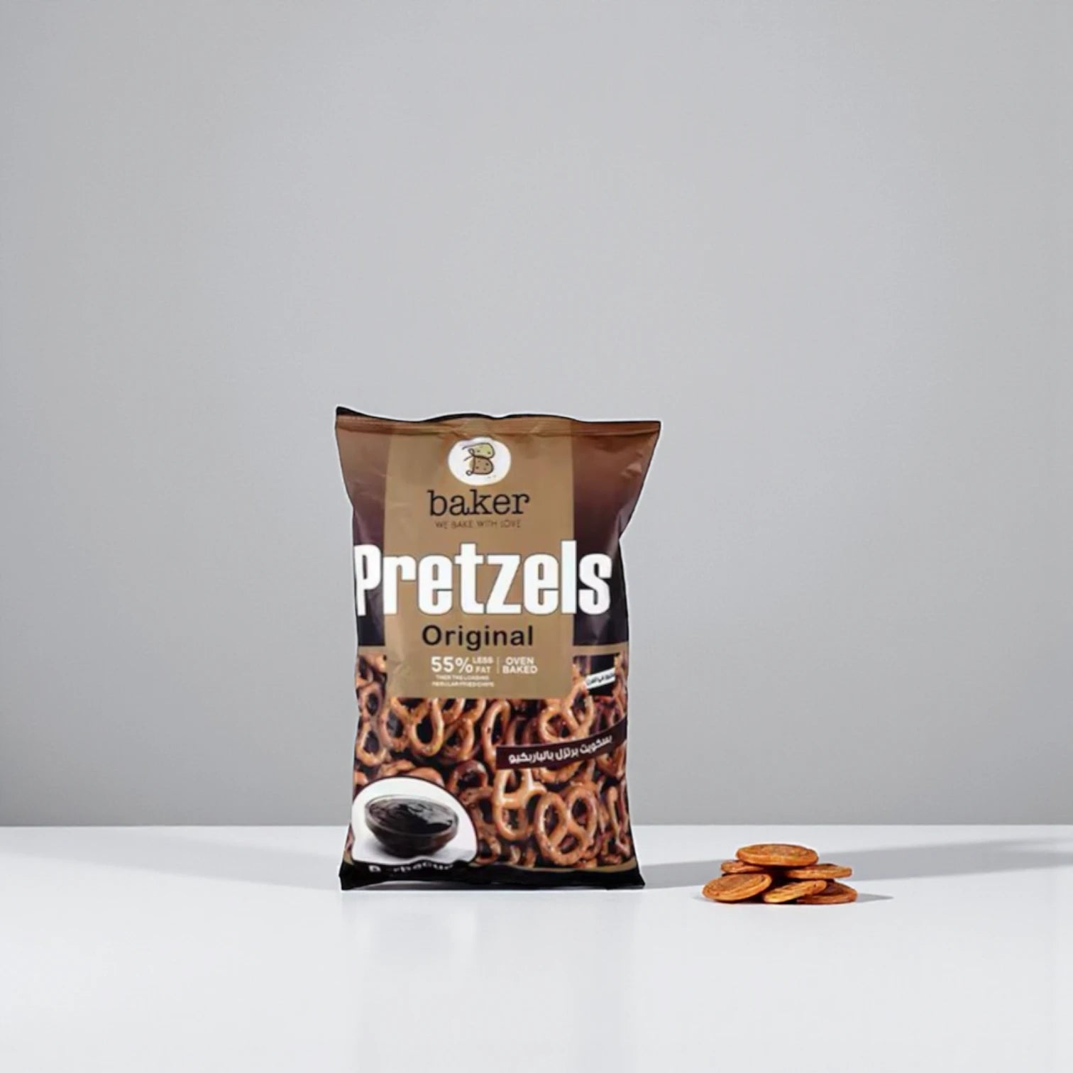 Baker Pretzel Biscuit Barbecue – 250g | Crunchy BBQ-Flavored Baked Snack with Zero Cholesterol – Perfect Guilt-Free Treat - Damoo