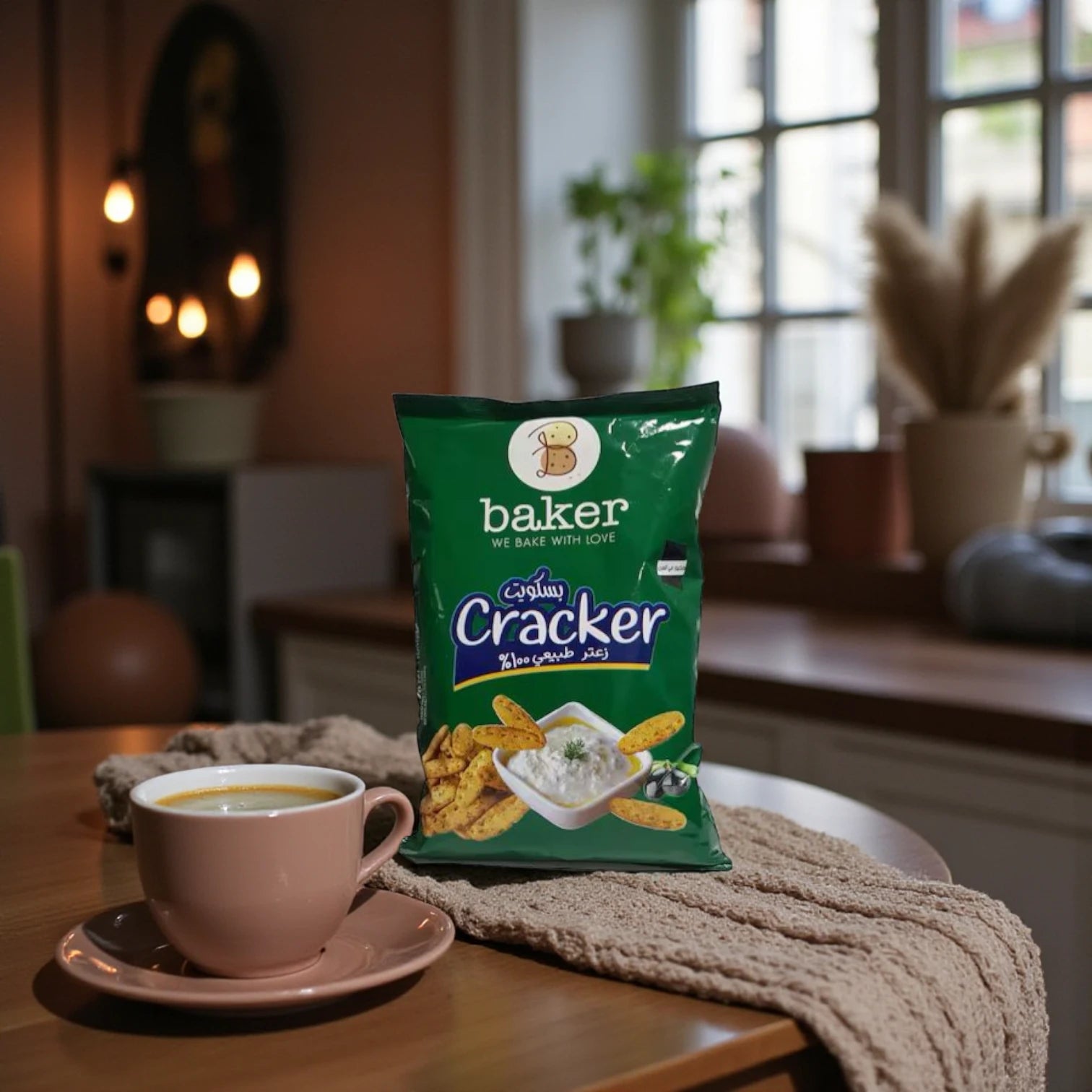 Baker Cracker Biscuits with Thyme – 250g | Baked Wholewheat Crackers with Beetroot & Herbs – Guilt-Free Crunchy Snack - Damoo