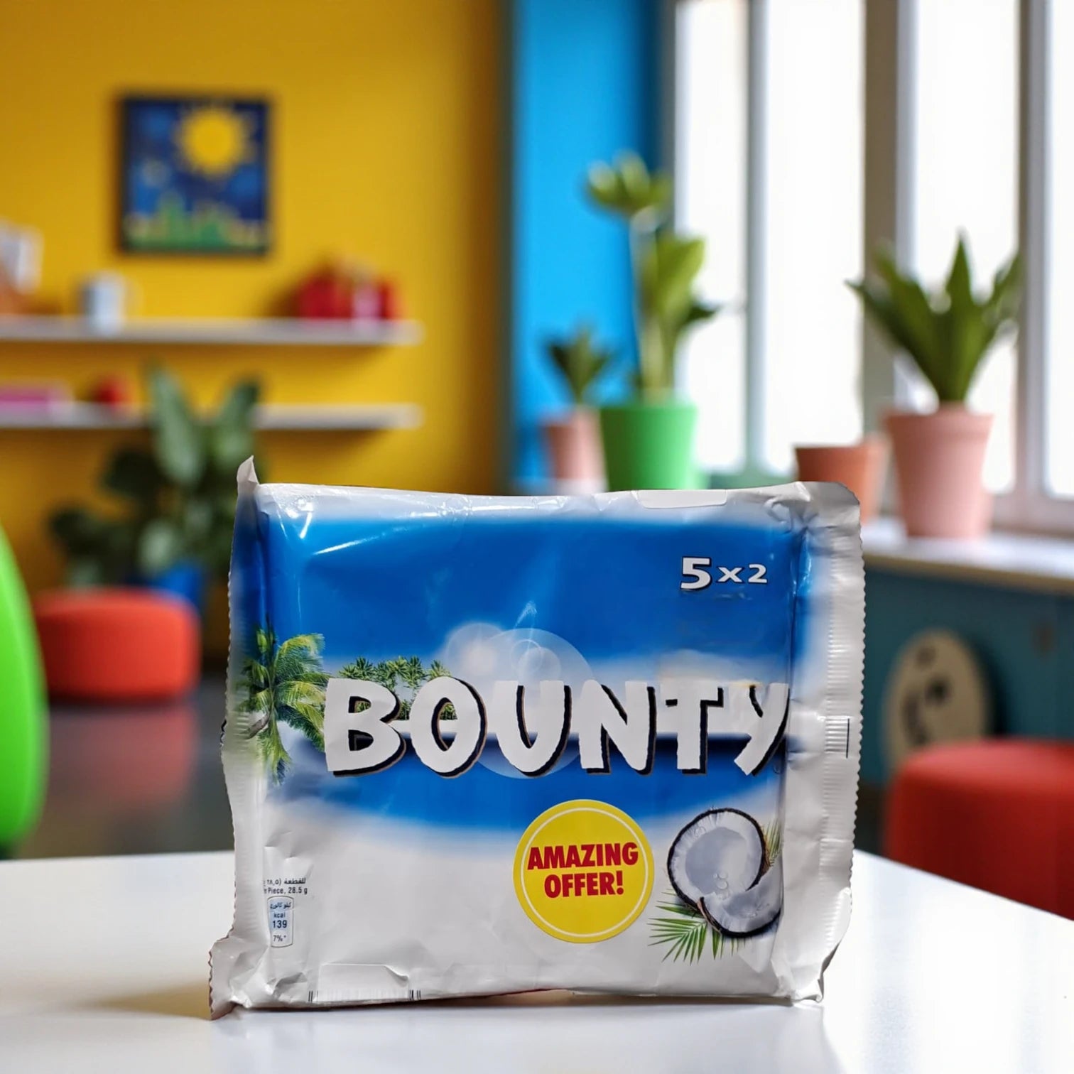 Bounty Milk Chocolate Twin Bars – 5x2 Packs | Moist Coconut Center Coated in Rich Milk Chocolate | 285g Value Offer - Damoo