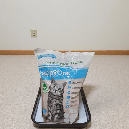 HappyOne Premium Silica Gel Cat Litter – 3.8L | Ultra Absorbent, Antibacterial, Long-Lasting & Odor Control | Hygienic Crystal Cat Litter - Damoo