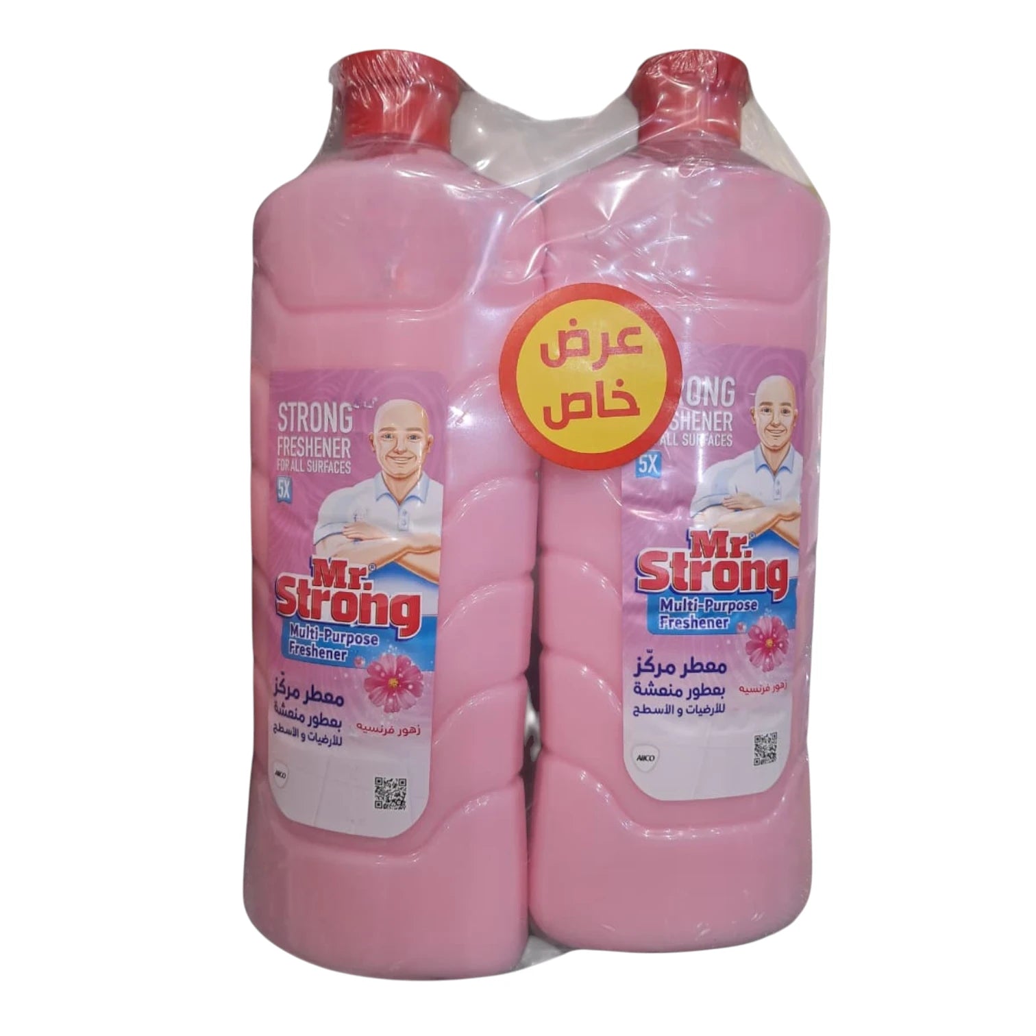 Mr. Strong Multi-Purpose Freshener - French Flowers Scent 2x Bottles | Long-Lasting Fragrance, Surface Freshener, 5X Strength