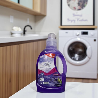 Bliss Lavender Liquid Detergent – 2L | Deep Cleaning Technology, Long-Lasting Freshness, Equal to 4kg Powder - Damoo