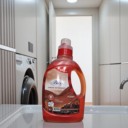 Bliss Liquid Detergent Oud Fragrance 2L – Deep Cleaning Technology | Long-Lasting Freshness | Equal to 4KG Powder Detergent - Damoo
