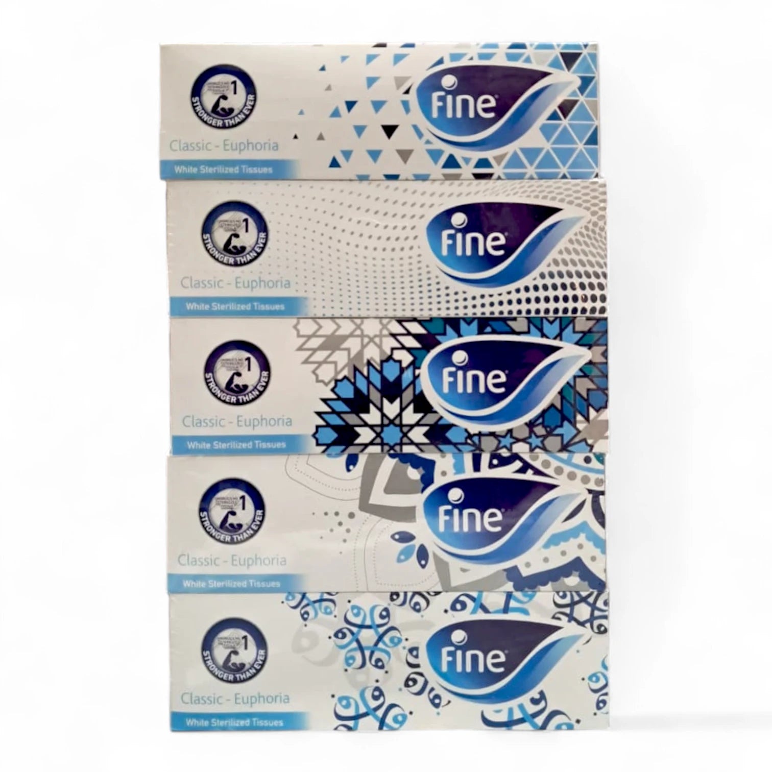 Fine Facial Tissue 130 Sheets X 2-Ply, Pack of 5 (4+1 Free) 🧻 | Sterilized Classic Variety Tissues for Germ Protection, Soft & Gentle for Home, Office & Travel - Damoo