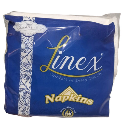 Linex Classic Paper Napkins – 450 Sheets | Ultra Soft, Hygienic & Sterilized Tissue for Dining, Kitchen & Everyday Use - Damoo