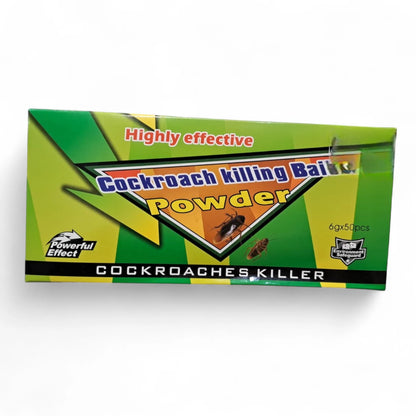 Highly Effective Cockroach Killing Bait Powder – Fast-Acting Cockroach Control, 6g x 50pcs, Powerful Effect & Environment Safe - Damoo