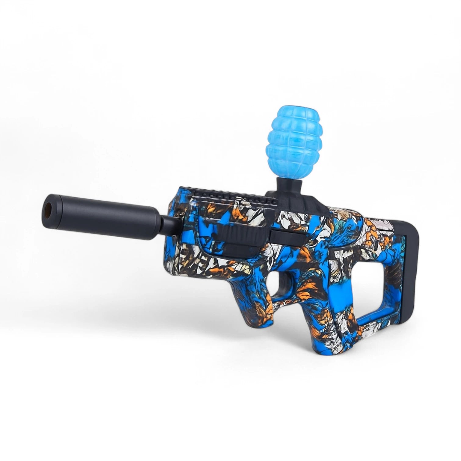 P90 Submachine Toy Gun – Electric High Speed Shooting with Glow Crystal Bullets, Rechargeable Battery Powered, Cool Light Effects, Kids Outdoor Play Blaster Toy for +6 Years