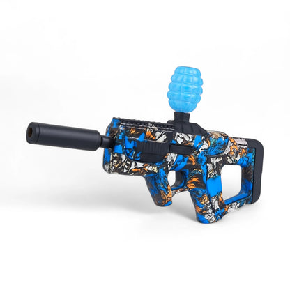P90 Submachine Toy Gun – Electric High Speed Shooting with Glow Crystal Bullets, Rechargeable Battery Powered, Cool Light Effects, Kids Outdoor Play Blaster Toy for +6 Years