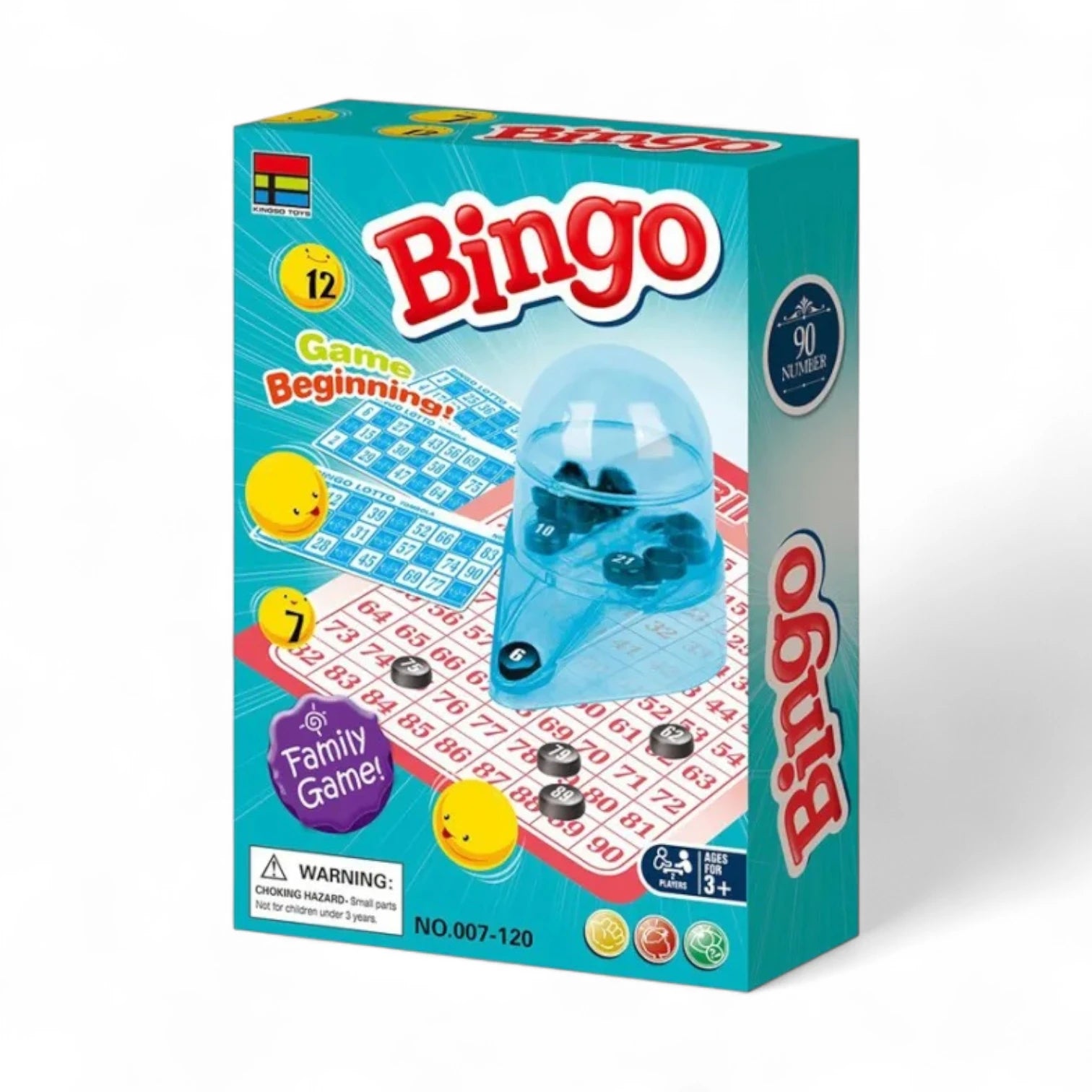 Bingo Family Board Game Set – Lottery Machine, Bingo Cards & Chips, Educational Lotto Party Game for Kids & Adults, Fun Family Night Board Game - Damoo