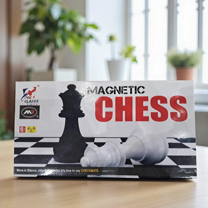 FUN CLASSIC TOYS Magnetic Chess Board Set | Folding Travel Chess Game for Kids & Adults | Portable Educational Board Game with Magnetic Pieces | Strategy Game for Intelligence Development