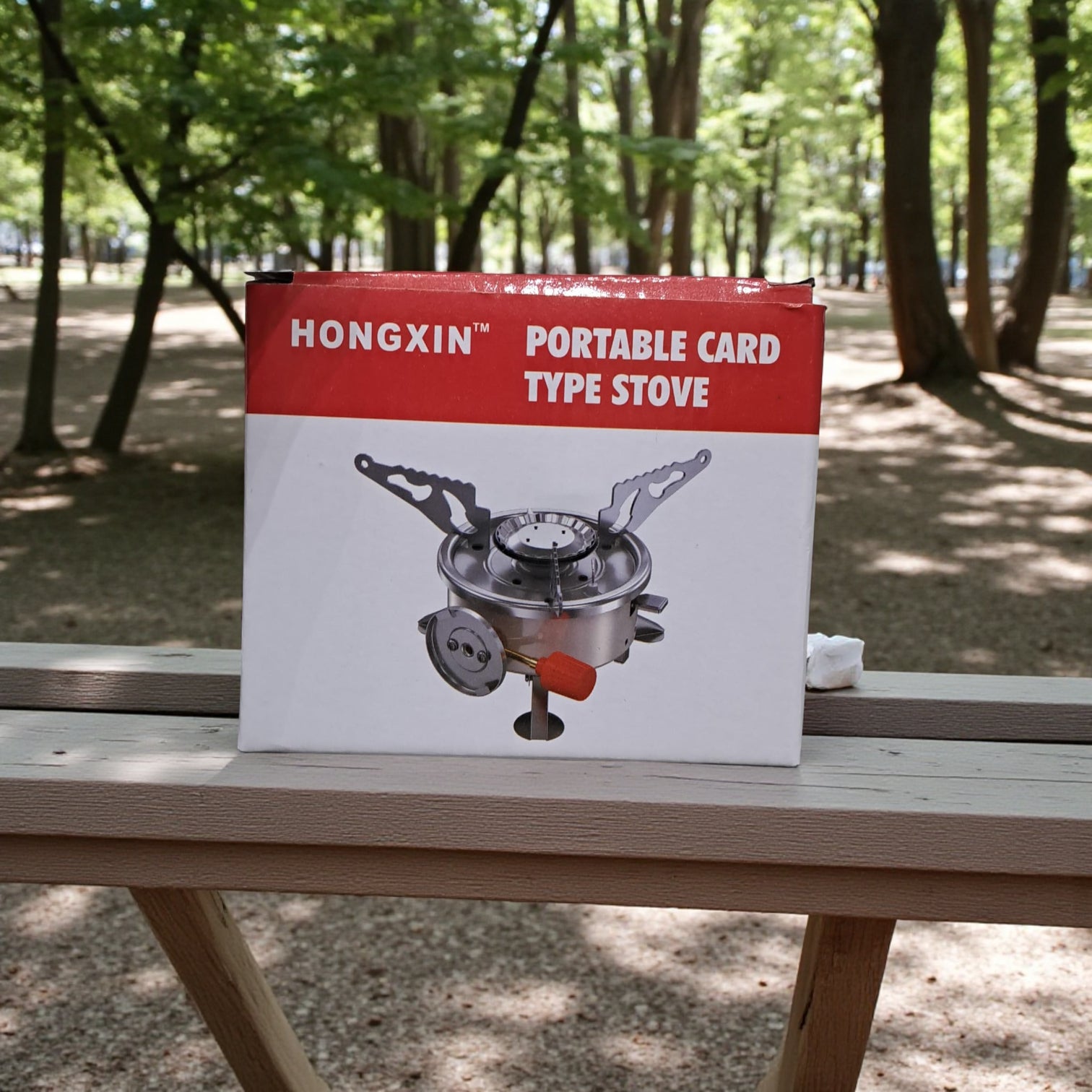 Hongxin Portable Card Type Gas Stove – 2800W Outdoor Camping Stove – Butane/Propane Gas Burner with Automatic Electronic Ignition – Lightweight & Compact Design