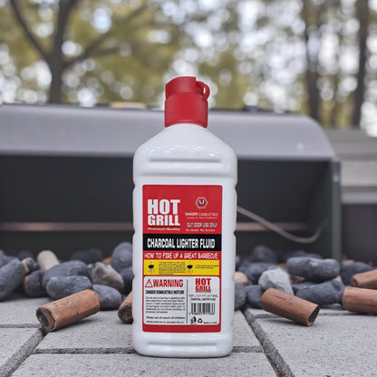 Hot Grill Premium Quality Charcoal Lighter Fluid – 473ml | Fast, Long-Lasting & Smokeless BBQ Fire Starter - Damoo