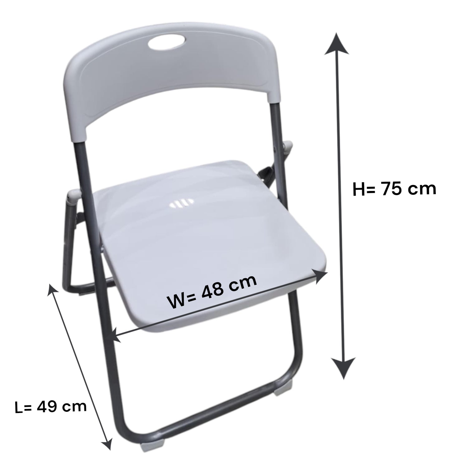 Durable Folding Chair – Lightweight Portable Plastic Seat with Strong Metal Frame for Home, Office, Events, and Outdoor Use - Damoo